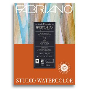 Papir Fabriano 22.9x30.5cm 300gr 12Lista Studio Watercolour, za akvarel 178446