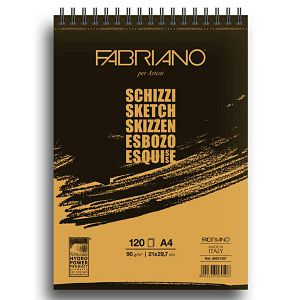 Papir Fabriano Schizzi A4,90gr/120L spiralni top side 56621297 169406