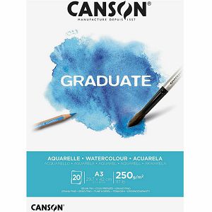 Papir slikarski akvarel A3 250gr/20Lista Canson Graduate