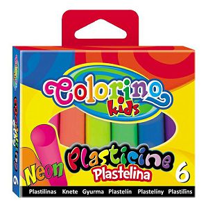 Plastelin COLORINO kids neon 42666RTK 6/1