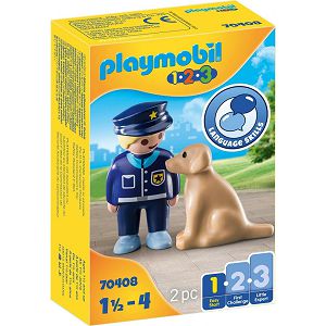 Playmobil kocke 1.5-4god.Policajac sa psom 704085