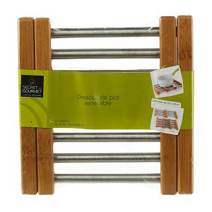 Podmetač za stol bambus+metal 21.5x22.2cm Secret De Gourmet 393603