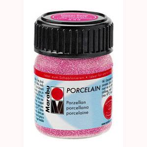 Porcelain Glitter 15 ml - boje za porculan bez fiksiranja pečenjem glitter crvena