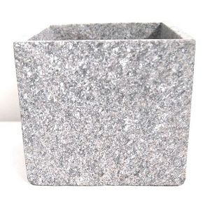 Posuda cementna 13x13x13cm kocka,siva granit 234781