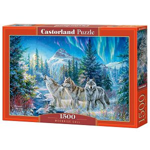 Puzzle Castorland 1500kom Vukovi - Moonrise Call C-151974-2