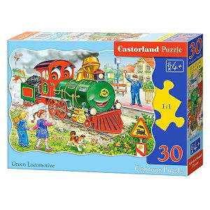 Puzzle Castorland 30kom Zelena lokomotiva 003433