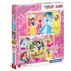 PUZZLE CLEMENTONI 2x60 071333 Disney Princess