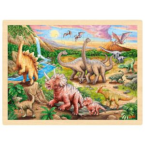 Puzzle drvene staza dinosaura 96/1 Goki 573481