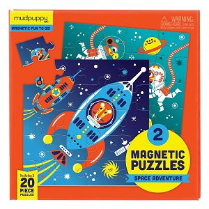 Puzzle Mudpuppy Svemirska avantura 2u1 40/1 magnetne s magnetnom pločom 355651