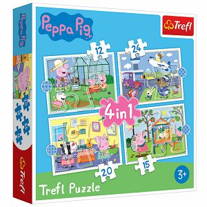 Puzzle Trefl 4u1 Peppa Pig 12/15/20/24kom 34359