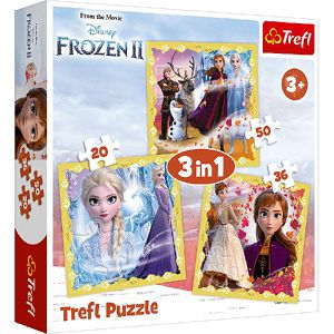PUZZLE TREFL Frozen II 3u1 20/36/50kom