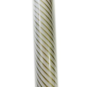 Rola papira kokon (flizelin) 60cmx10m 35gr crte - bijela/zlatne crte