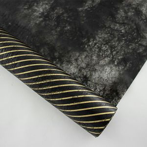 Rola papira kokon (flizelin) 60cmx10m 35gr crte - crna/zlatne crte