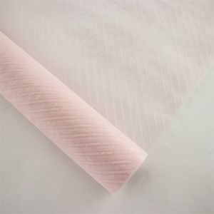 Rola papira kokon (flizelin) 60cmx10m 35gr crte - sv.roza/bijele crte