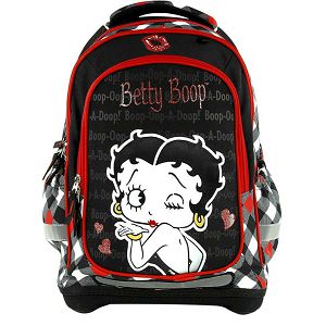 Ruksak školski anatomski tvrdo dno Betty Boop 17479 Target crveno/crni