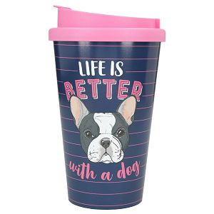 Šalica putna Depesche 350ml Life is better with a dog 439538