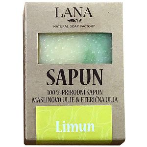 SAPUN LIMUN prirodni, veliki u kutiji 100gr LANA NATURAL - Hrvatski proizvod