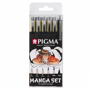 Slikarska olovka Sakura Pigma Micron Manga set 6/1 397609