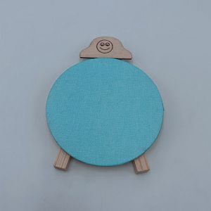 Slikarski stalak štafelaj mini okrugli, drveni, plavo zeleni