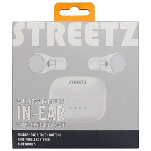 Slušalice Streetz TWS-108/9,mikrofon,bluetooth 5.,TWS bijele