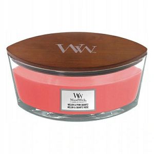 Svijeća mirisna WoodWick Classic Elipse Melon & Pink Quartz (gori 50 sati)