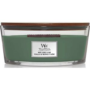 Svijeća mirisna WoodWick Classic Elipse Mint Leaves & Oak 1721696E(gori 50 sati)