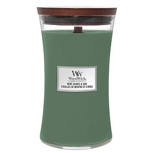 Svijeća mirisna WoodWick Classic Large Mint Leaves & Oak 1721687E(gori 180 sati)