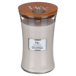 Svijeća mirisna WoodWick Classic Large Tonka & Almond Milk (gori 180 sati)