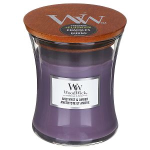 Svijeća mirisna WoodWick Classic Medium Amethyst & Amber 1632297E (gori 100 sati)