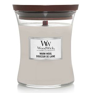 Svijeća mirisna WoodWick Classic Medium Warm Wool 1725452E (gori 100 sati)