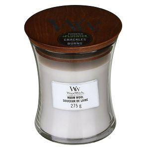 Svijeća mirisna WoodWick Classic Medium Warm Wool 92052E (gori 100 sati)
