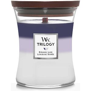 Svijeća mirisna WoodWick Trilogy Medium Evening Luxe 1743627E (gori 100 sati)