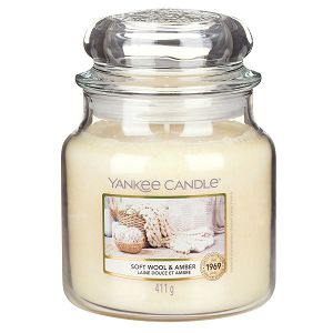 Svijeća mirisna Yankee Candle Classic Medium Softwool & Amber 1727409E(gori do 75 sati)