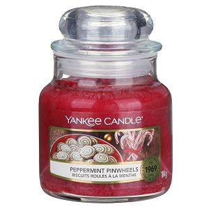 Svijeća mirisna Yankee Candle Classic Small Peppermint Pinwheels 1721045E (gori do 30 sati)