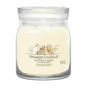 Svijeće mirisna Yankee Candle Signature Medium Soft Wool Amber 1721078E(gori do 50sati)