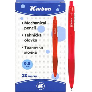 Tehnička olovka Karbon 1080 0.5mm crvena