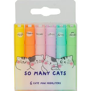 Tekst marker M&G So many cats mini fluo pastel AHM-22575 6/1