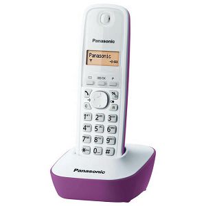 TELEFON bežični PANASONIC KX-TG 1611H/R ljubičasti/bijeli
