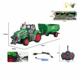 Traktor na daljinski s prikolicom, 40cm QL669-5 ToyBox 591147