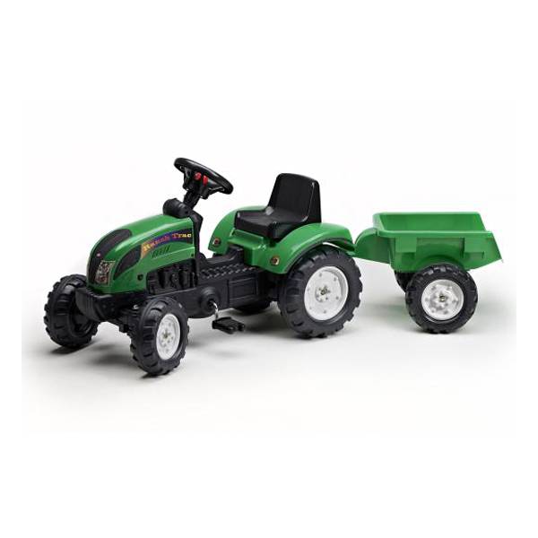 Traktor s prikolicom na klačenje zeleni Falk 2052A