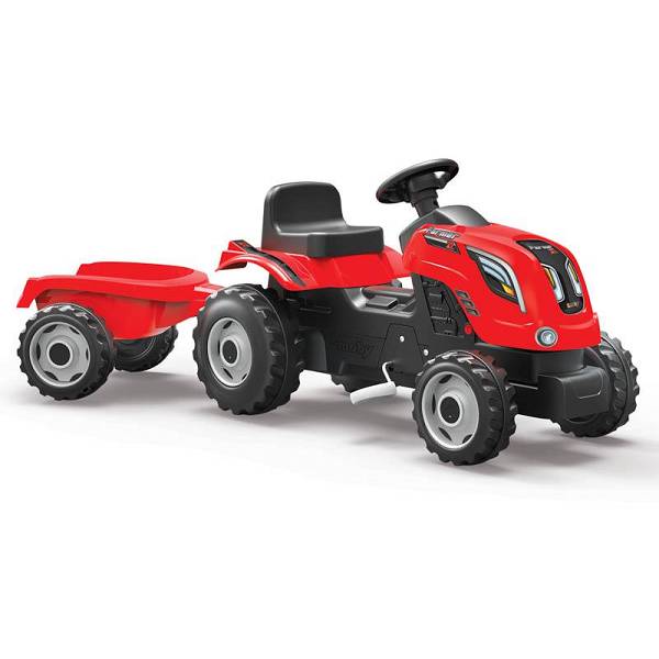Traktor s prikolicom Smoby na klačenje crveni