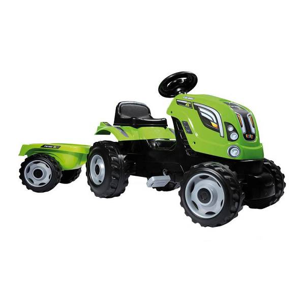 Traktor s prikolicom Smoby na klačenje zeleni