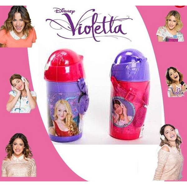 Violetta boca za piće plastična sa slamkom 500ml