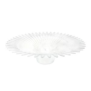 Zdjela staklo Spike dekorativna,bijela 38cm 005842