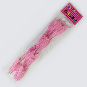 Žica ukrasna čupava pliš roza 10kom 36112