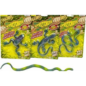 ŽIVOTINJA GUMENA zmija/gušter rastezljiva ToyBox 306550 3motiva