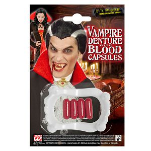 Zubi Vampir + 4 kapsule krvi Widmann Milano PartyFashion 917020