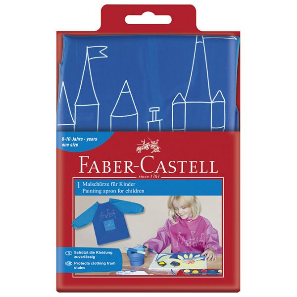 Pregača za likovni s rukavima 43x57cm Faber-Castell 201203 plava blister