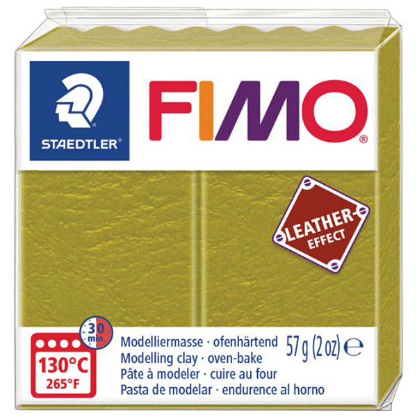Masa za modeliranje   57g Fimo Effect Leather-effect Staedtler 8010-519 maslinasto zelena