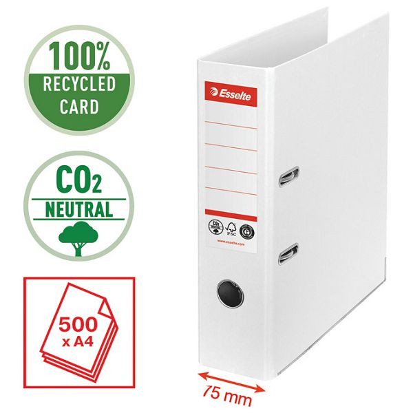 Registrator A4 široki samostojeći CO2 neutral Vivida Esselte 627570 bijeli
